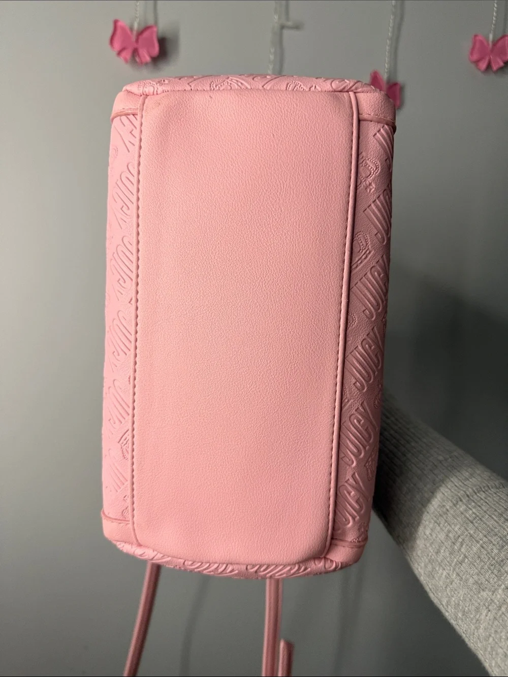 NWT Juicy Couture Pink Embossed Satchel Purse